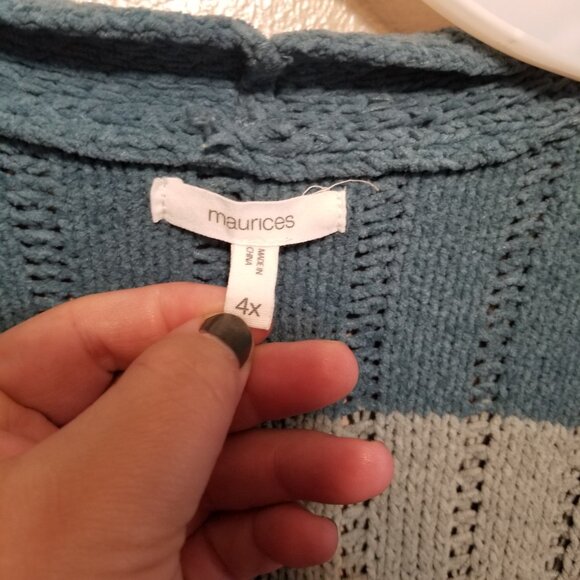 Maurices Long-Sleeved Striped Cardigan with Pockets, 4XL - Picture 5 of 7